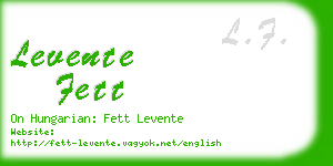 levente fett business card